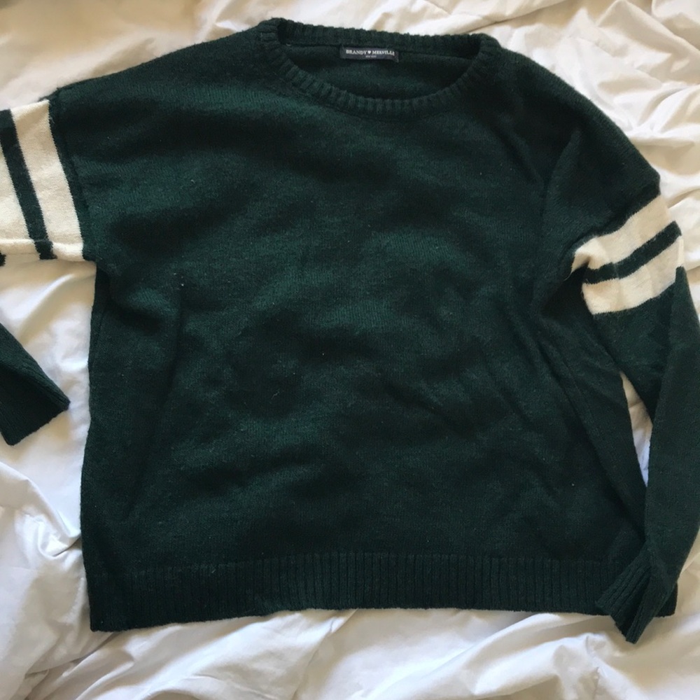 Brandy Melville green varsity sweater